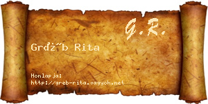 Gréb Rita névjegykártya